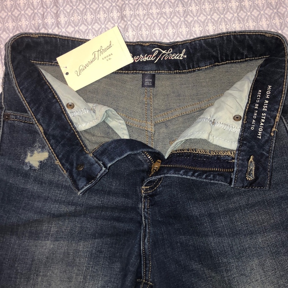 Universal Thread High Rise Straight Jeans 2/26R - Picture 5 of 7